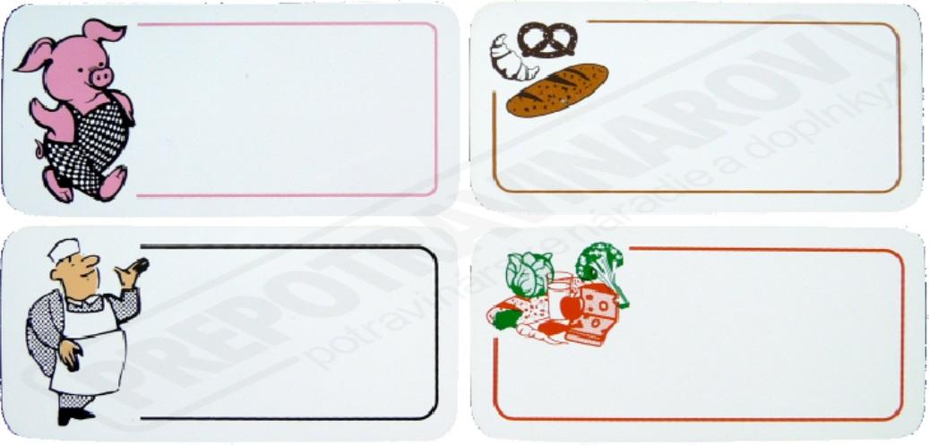 Cenovky z bielej PVC fólie 0,4 mm