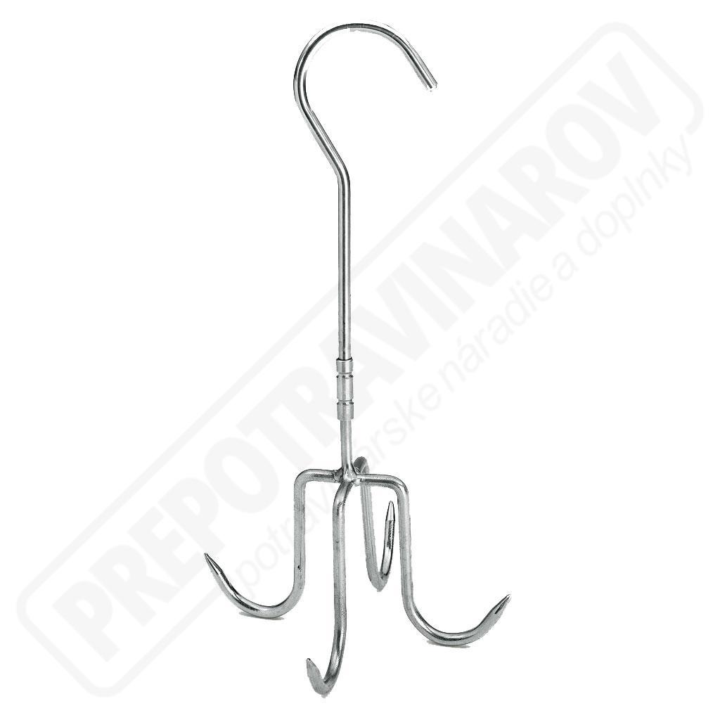 Otočný hák so štyrmi hrotmi