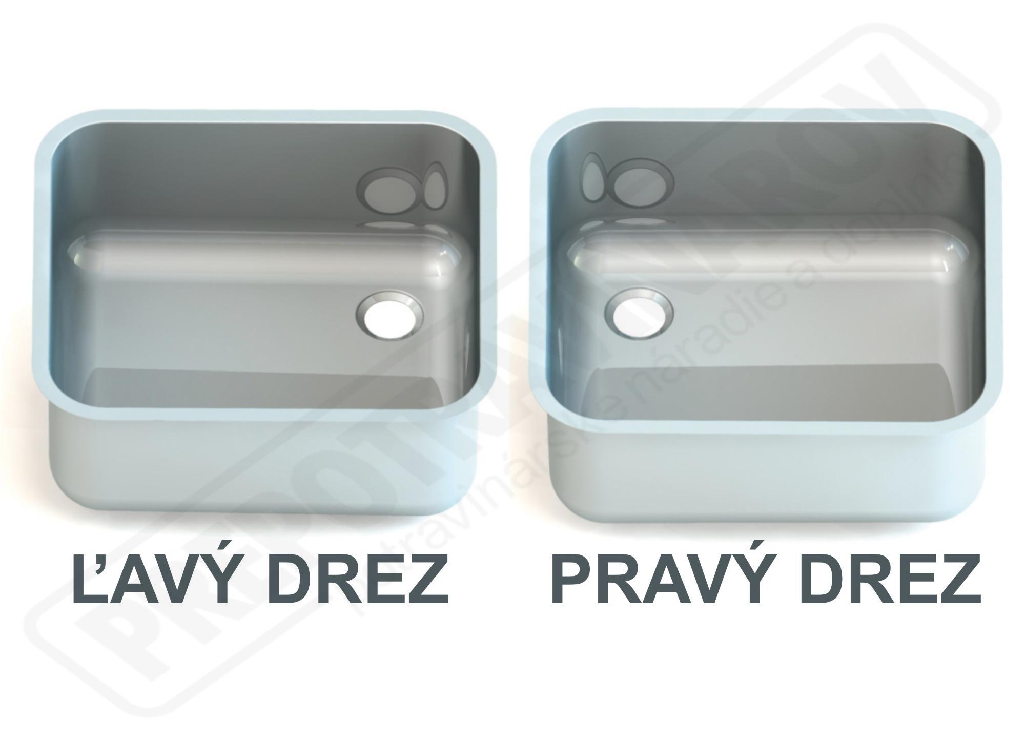 Nerezové drezy 600 x 450