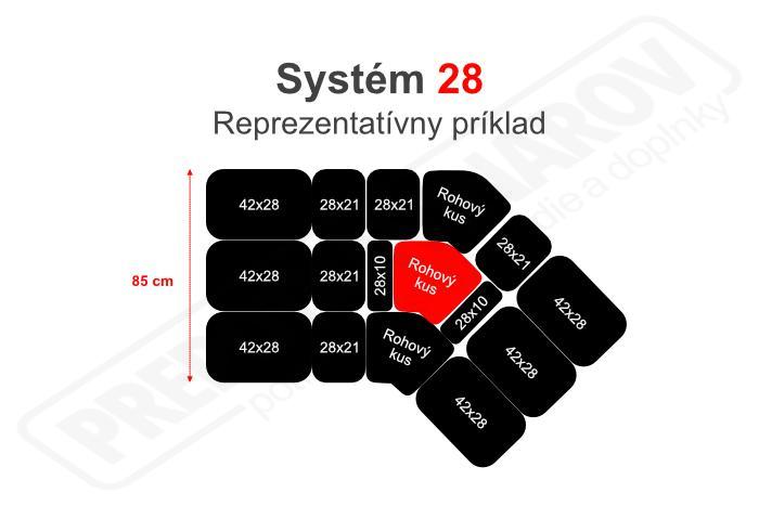 PLEXI Miska 280 x 280 x 135°x 50 Rohová