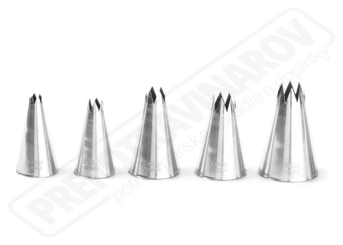 Ozdobné špice zúbkované nerez