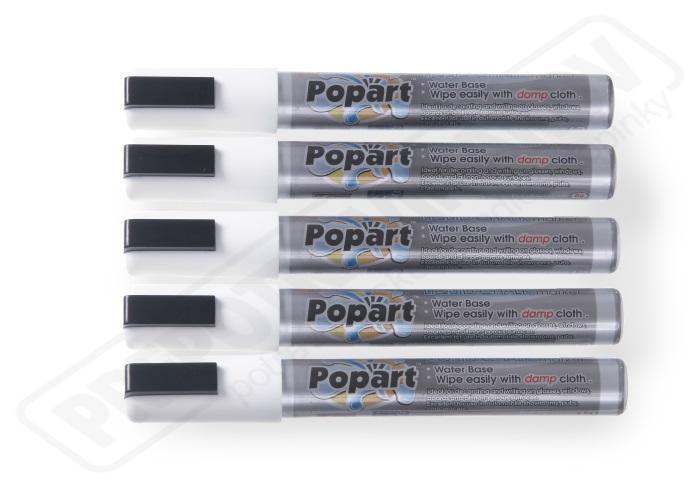 5ks biely popisovač