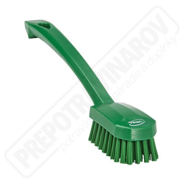 Kefa s rúčkou stredne tvrdá 260 mm zelená