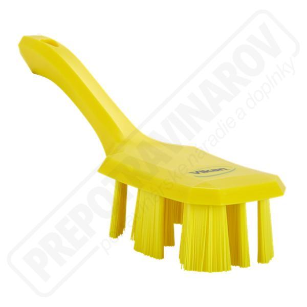 Ručná kefa 260 mm tvrdá žltá