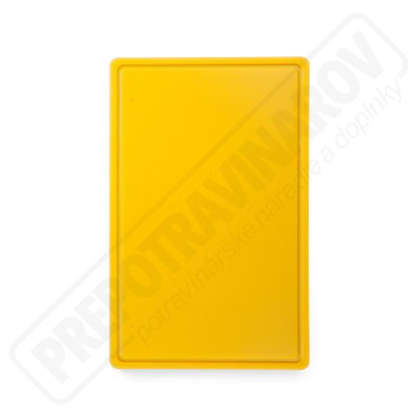 Doska na krájanie - plast, žltá