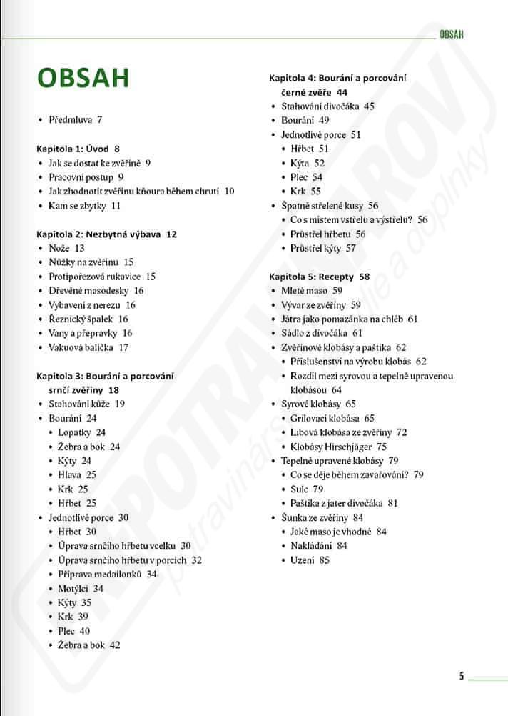 Domácí zpracování zvěřiny – výbava, bourání, recepty