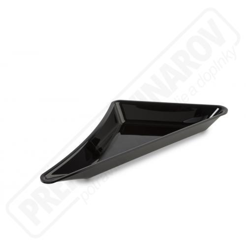 PLEXI Miska trojuholník ľavý čierna lesklá