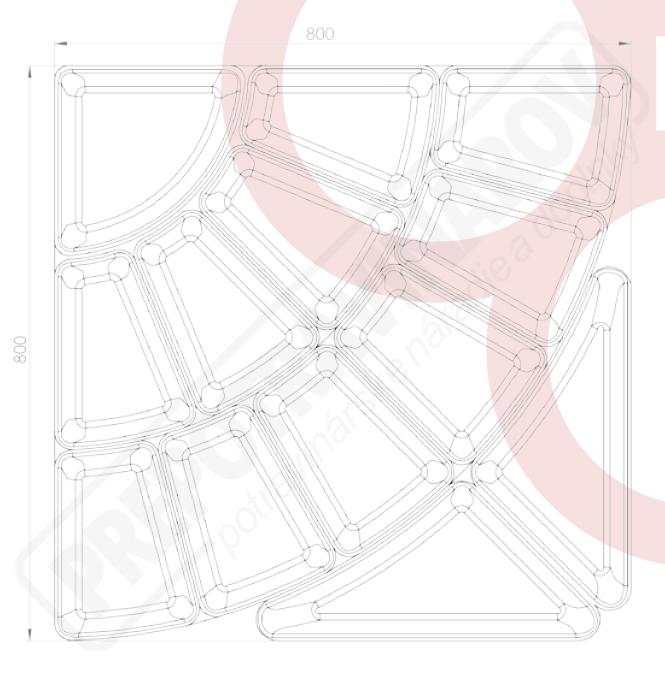 Systém Misiek PLEXI Amphitheater 3 čierny lesklý