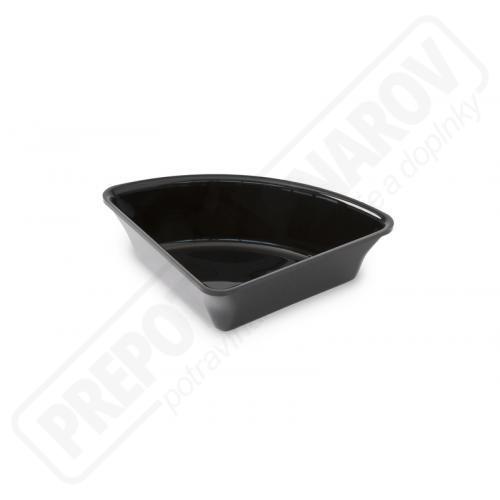 PLEXI Miska 1/4 kruh 90° čierna lesklá