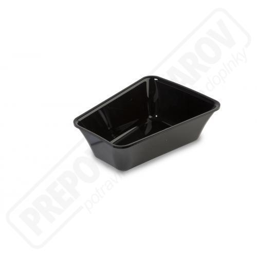 PLEXI Miska roh 15° čierna lesklá