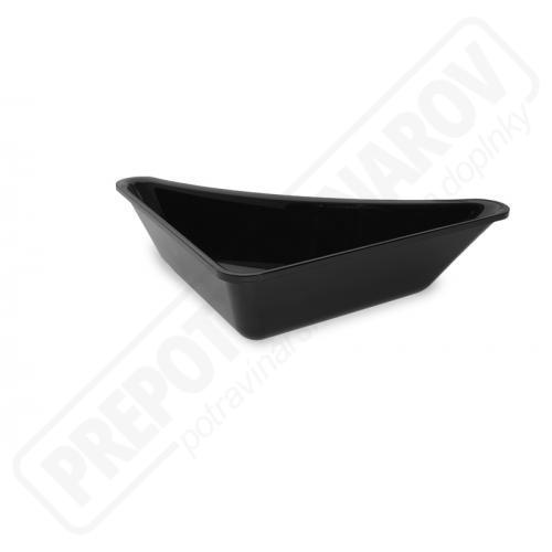 PLEXI Miska trojuholník čierna lesklá