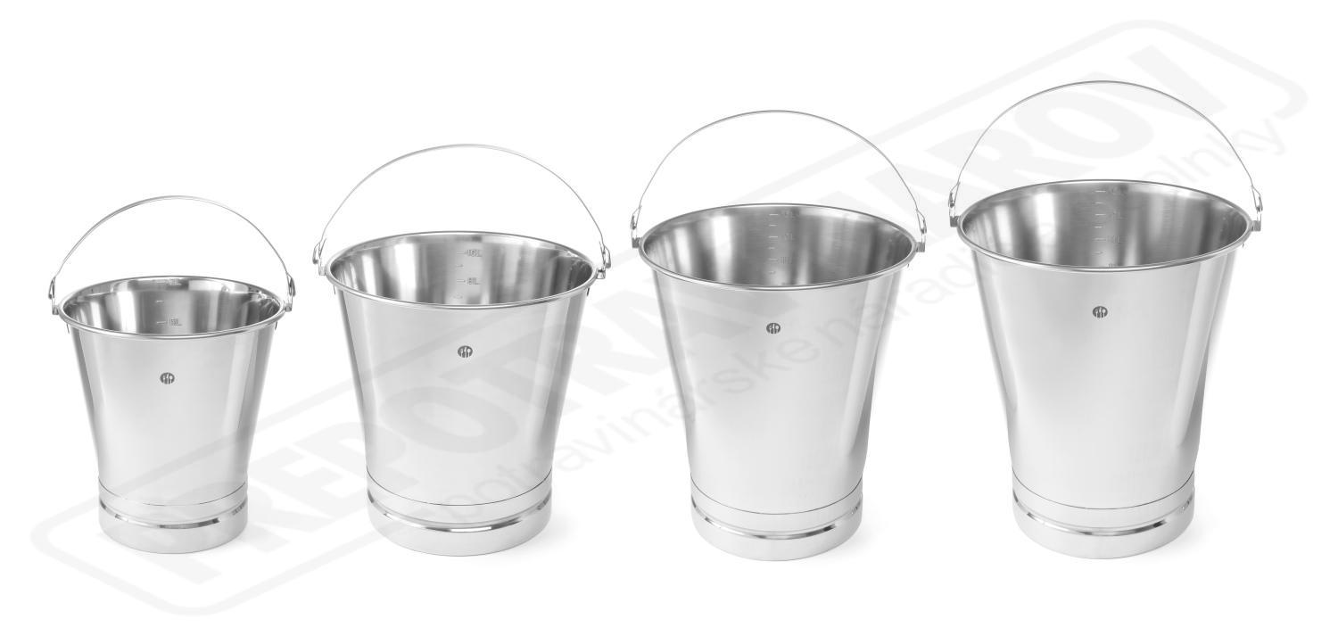 Vedro nerezové s vystuženou podstavou