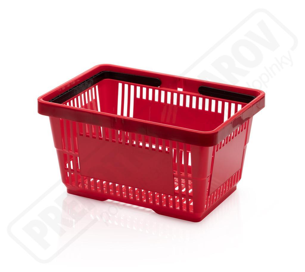 Nákupný plastový košík s 2 držadlami