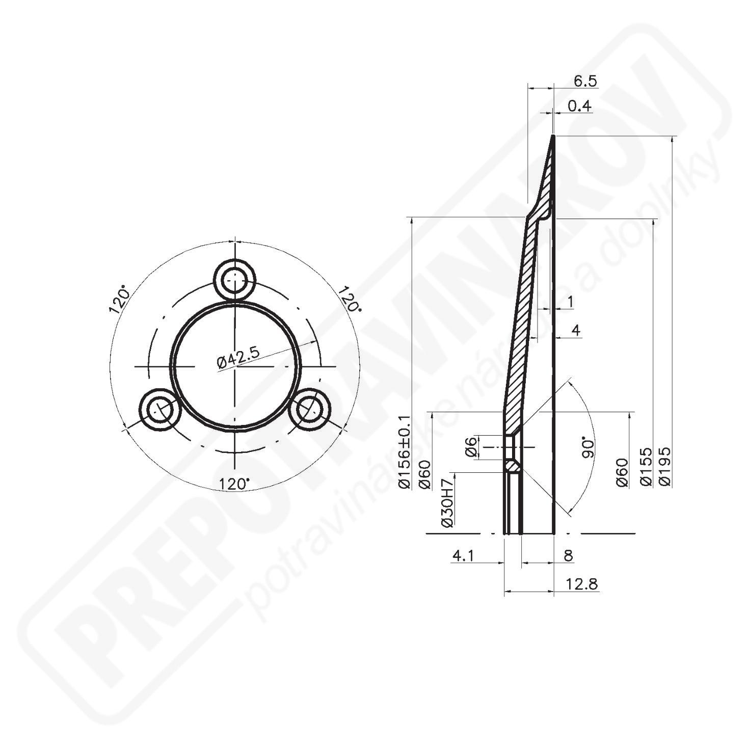 Nárezový nôž A/195