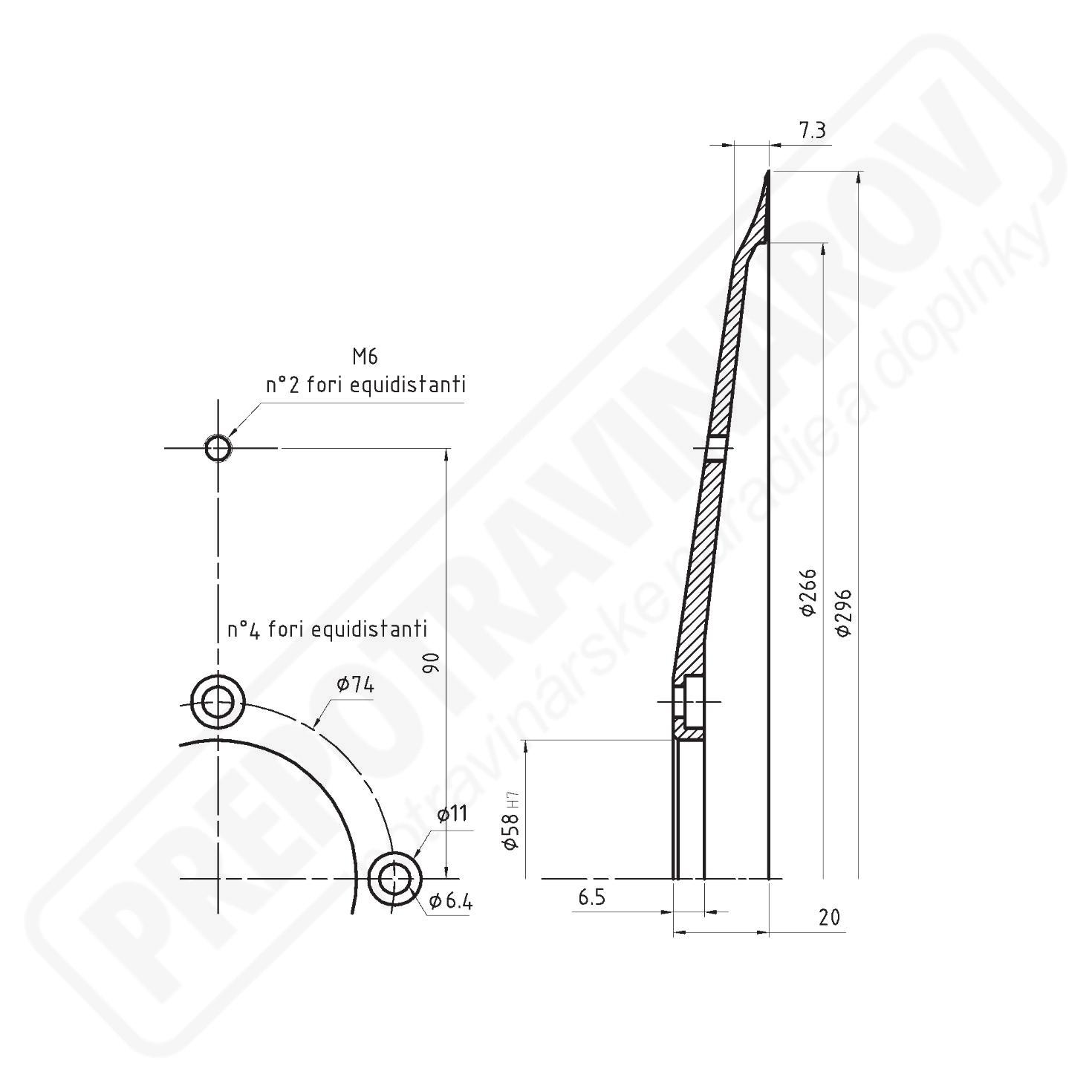 Nárezový nôž E27/296