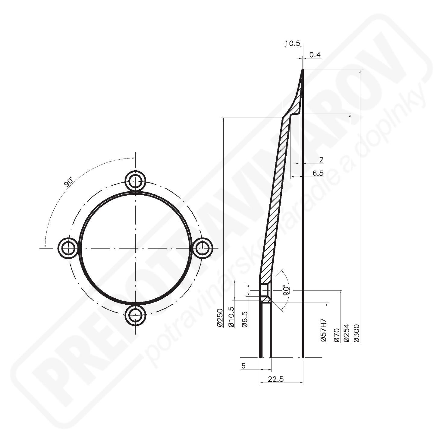 Nárezový nôž E4/300