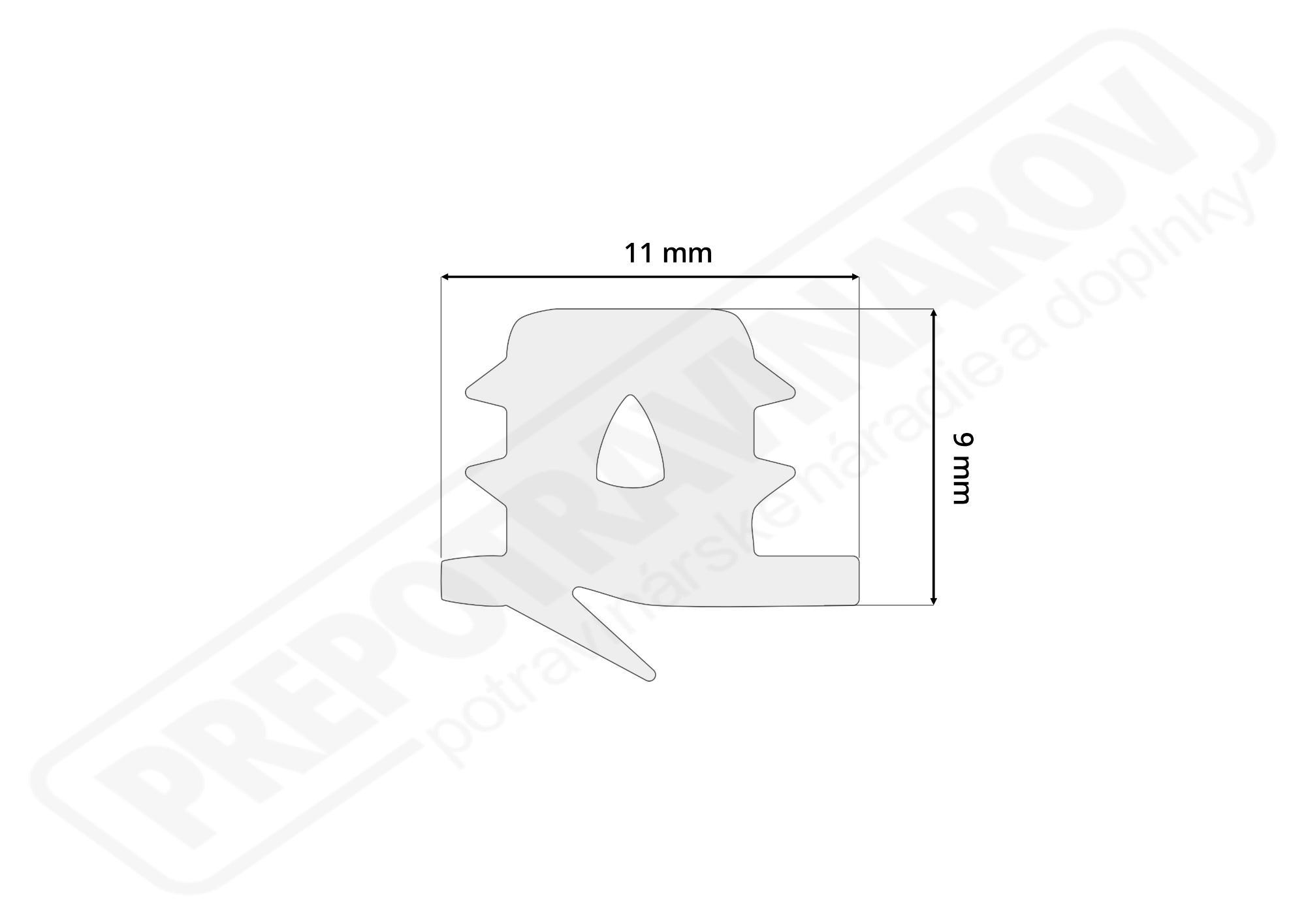 Tesnenie veka EPDM 9x11 mm pre komorové baličky Henkovac