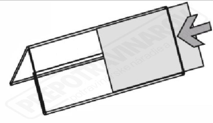 Jednostranný plexistojan cenovka-menovka  150 x 50"A"