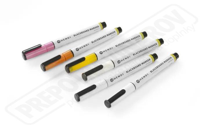 1ks ružový, 1ks bronzový, 1ks žltý, 3ks  biely popisovač