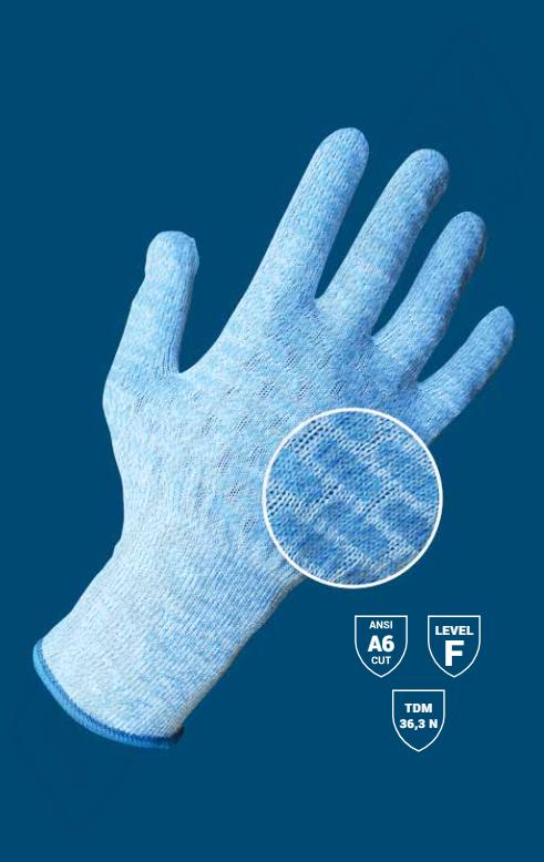 Ochranné protišmykové rukavice proti porezu CUTGUARD Bluethouch Gripper