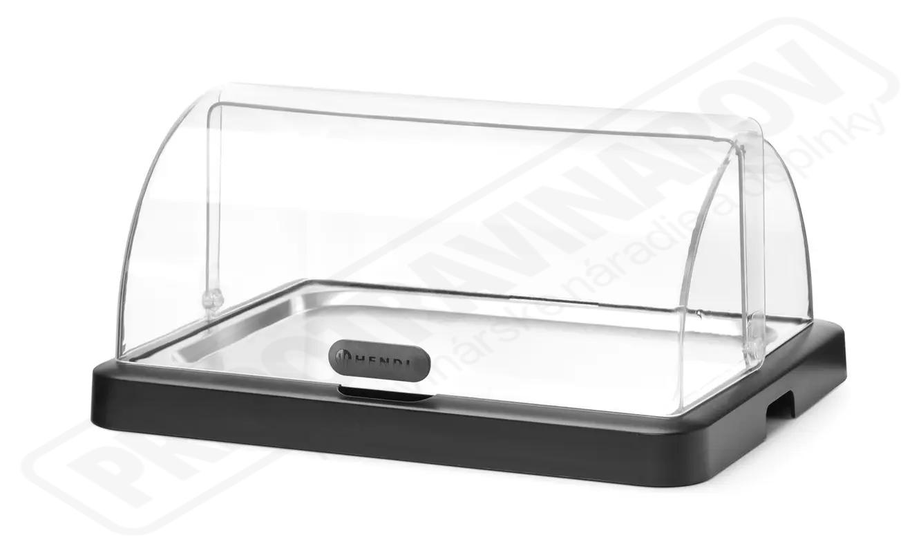 Chladiaca vitrína Duo UNIQ Roll-top, čierna