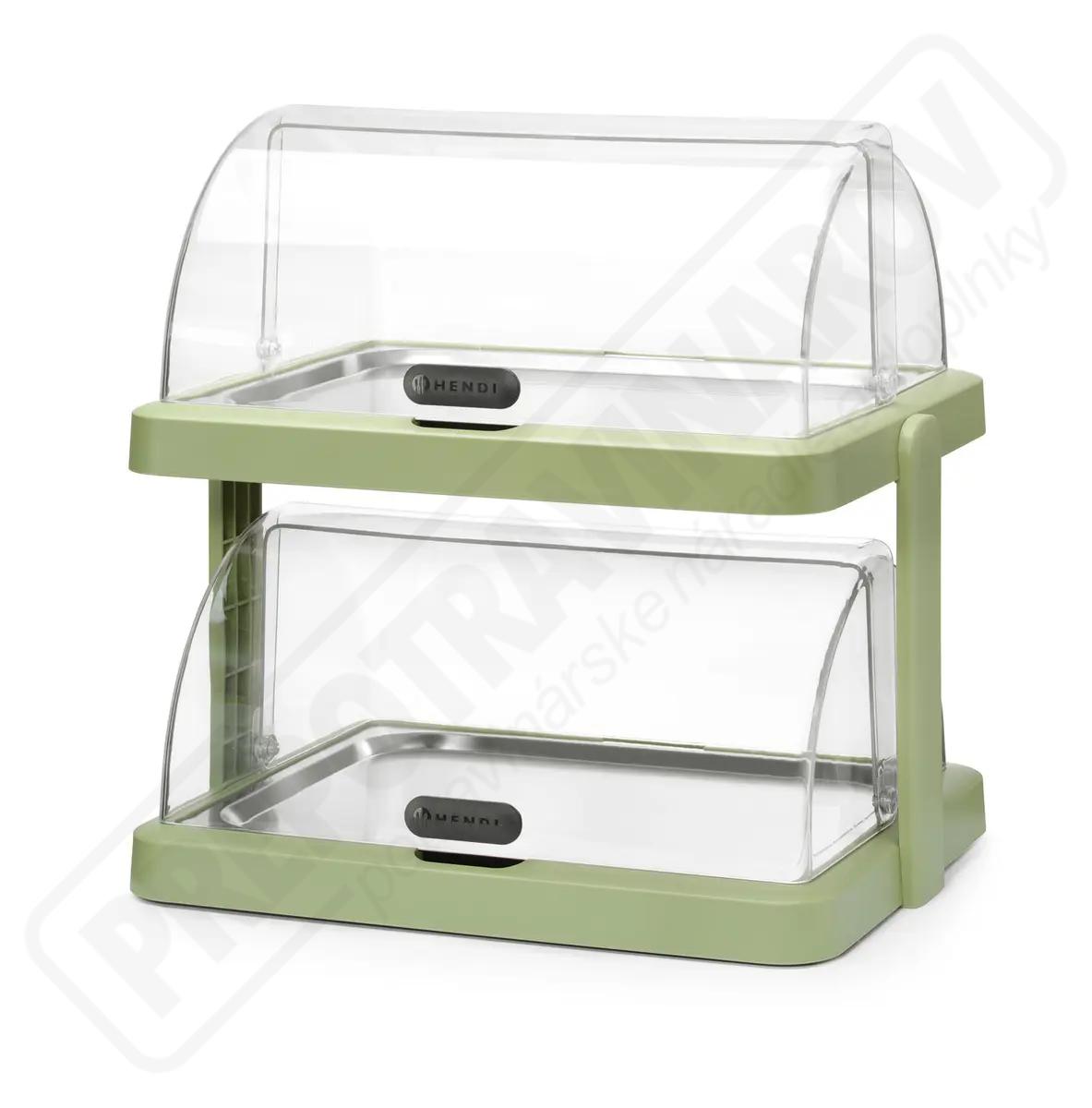 Dvojitá Chladiaca vitrína Duo UNIQ Roll-top, zelená