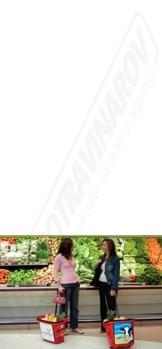 Nákupný košík plastový s kolieskami